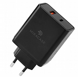 מטען קיר מהיר Miracase 65W 3A USB + 2 USB C מהיר במיוחד מטען קיר מהיר Miracase 65W 3A USB + 2 USB C מהיר במיוחד