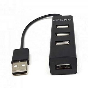 מפצל 4 יציאות USB 2.0 1 - GOLD TOUCH מפצל 4 יציאות USB 2.0 1 - GOLD TOUCH
